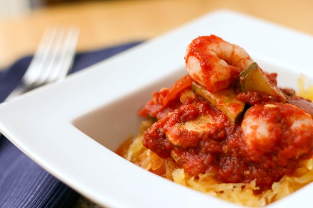 shrimp and spaghetti squash