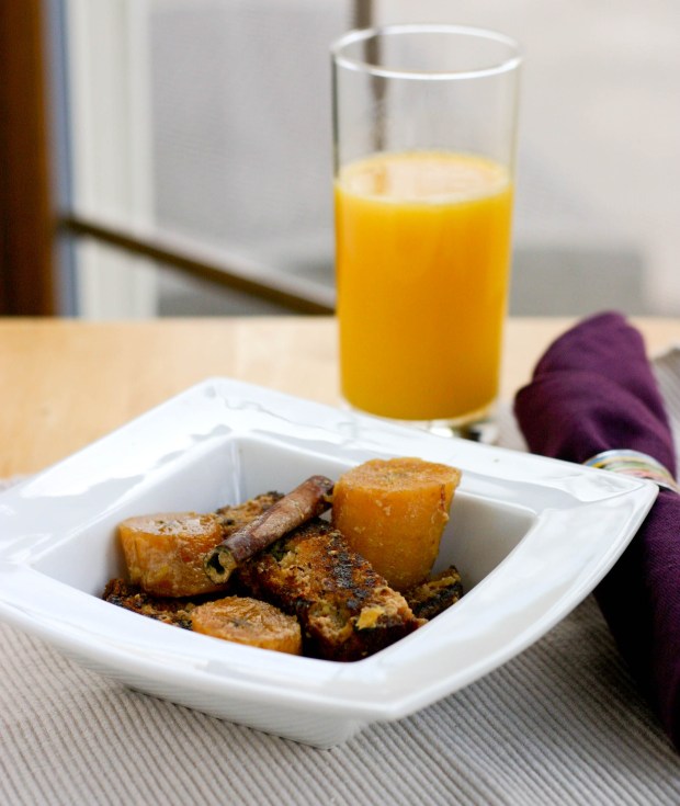 pain perdu with maduros