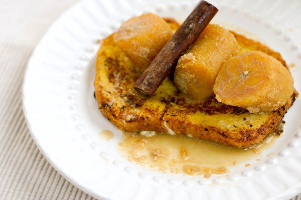 Nicaraguan maduros on French toast