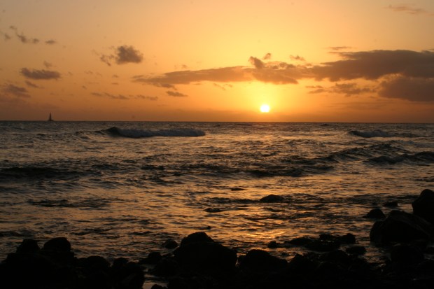 sunset in Kauai