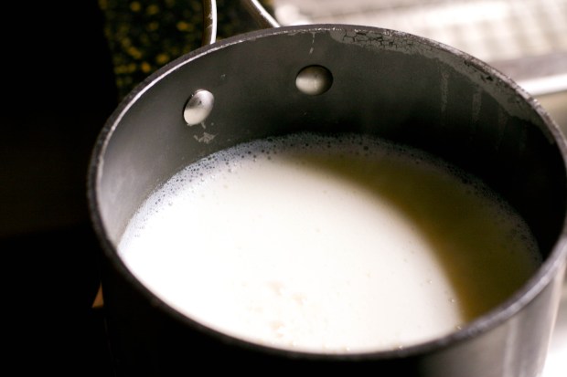 boiling milk