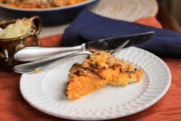Mushroom and squash tart