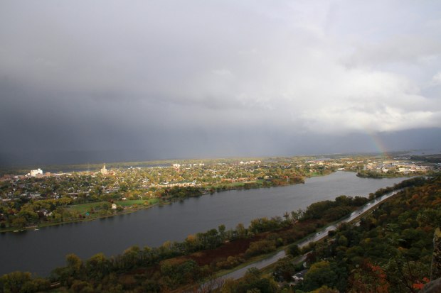 rainbow over Winona