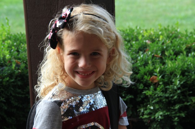 Miss A's first day of 1st grade.