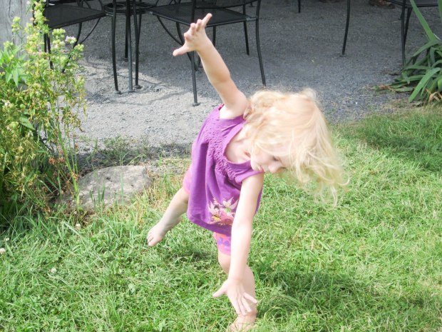 Cartwheels only need a small amount of grass.