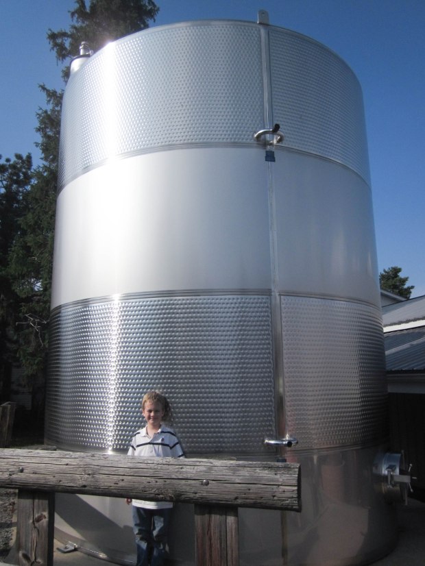 That's one big tank at Swedish Hill Vineyard & Winery on Cayuga Lake in New York.