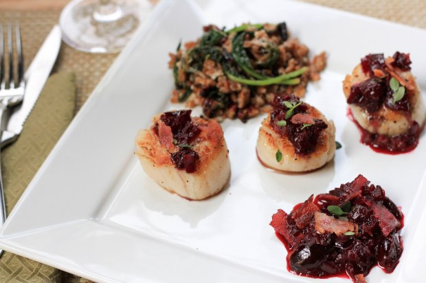 cherries and scallops
