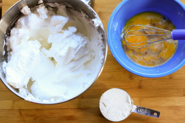 egg whites and yolks